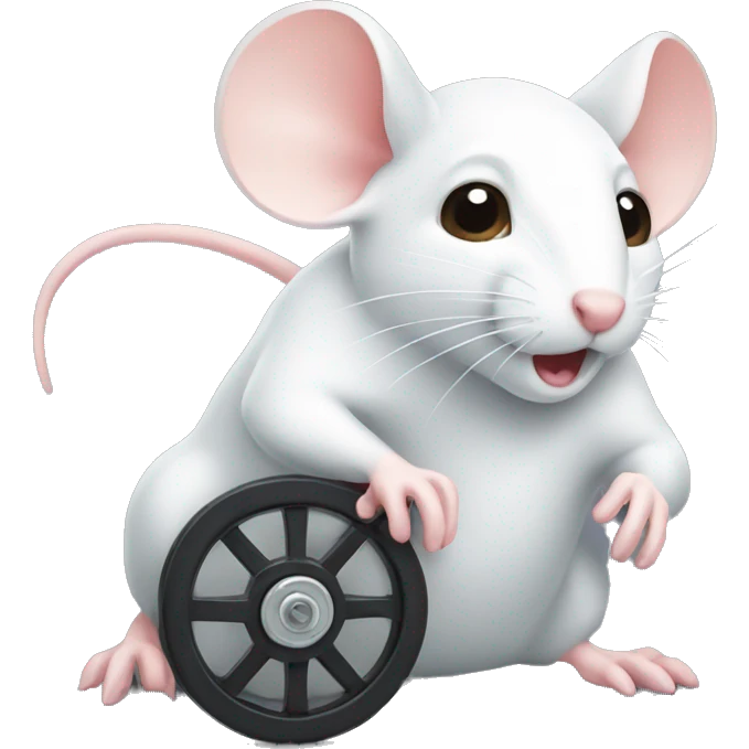 white mouse with wheel emoji
