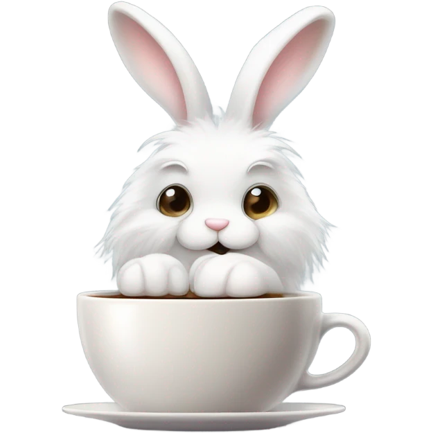 Bunny and coffee  emoji