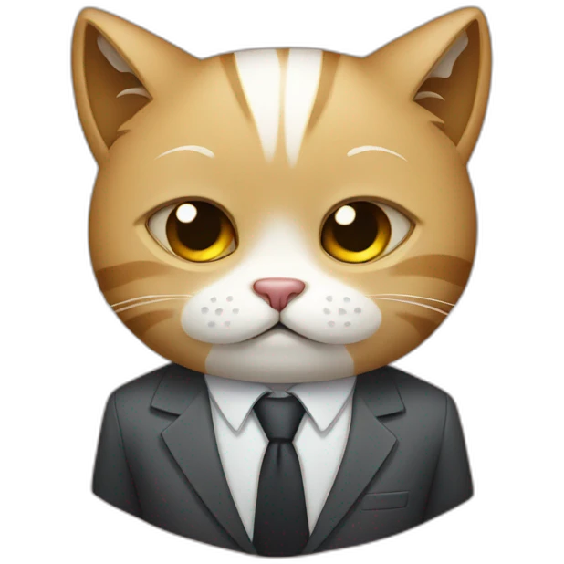 crying cat with suit emoji