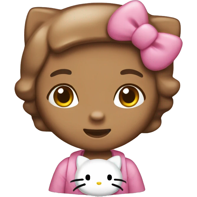Hello kitty Brown  emoji