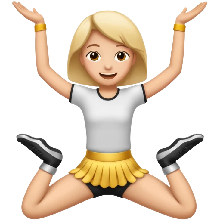 Hands on knees dance emoji