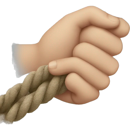 hands holding a rope emoji