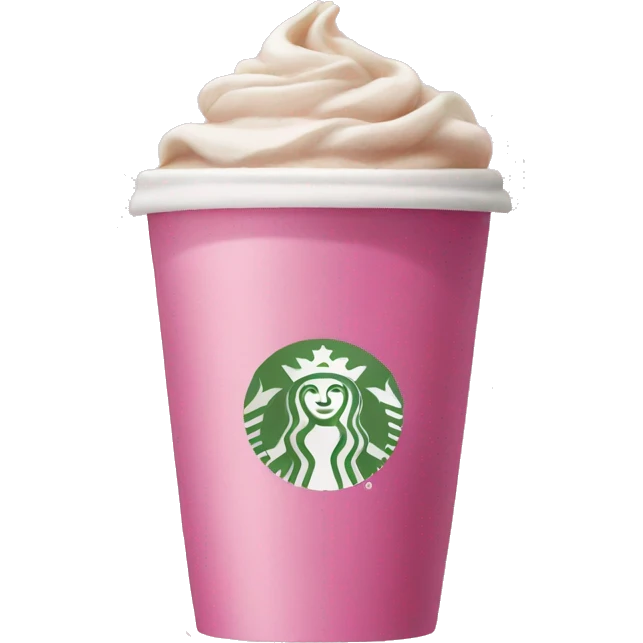 Pink Starbucks emoji