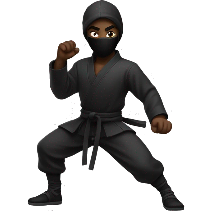 Black noir from the boys doing a ninja pose emoji