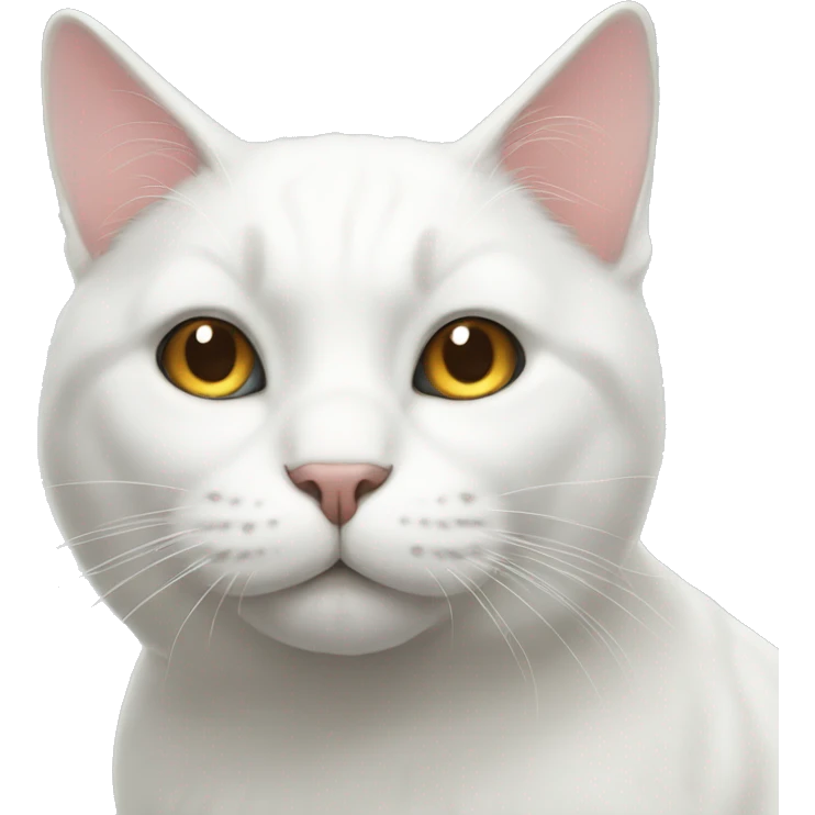 HUGE white cat emoji