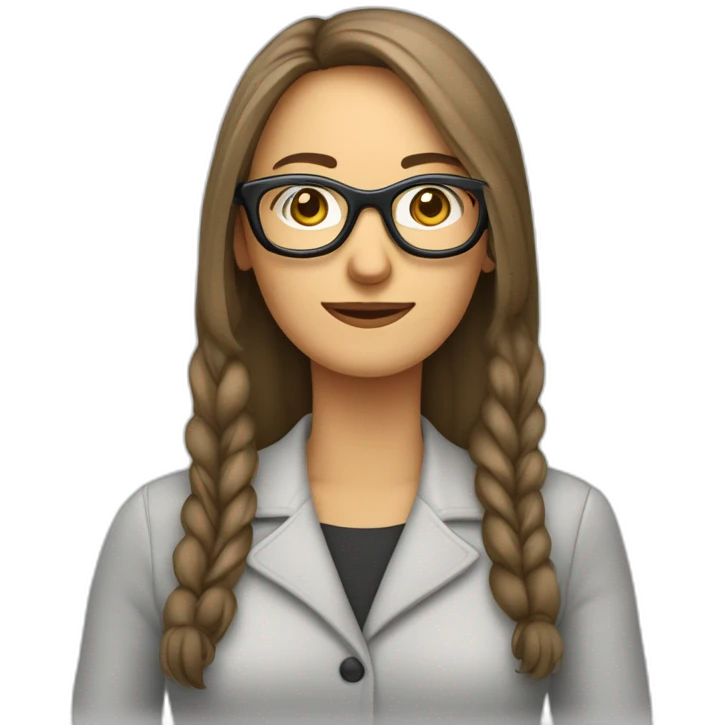 Frau mit großer schwarzer Brille, Mittelscheitel, lange Haare und einem Schleier auf dem kopf emoji