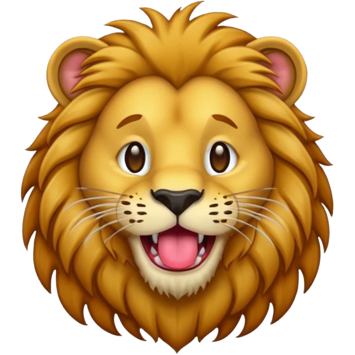 thirsty lion emoji without a body with tongue stuck out emoji