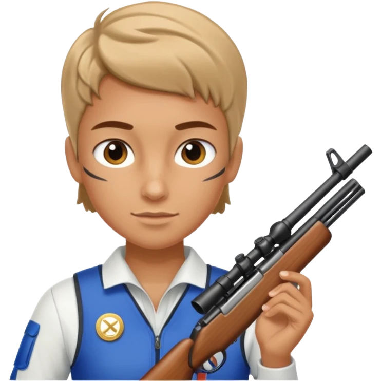 athlete with rifle shooting, in Olympics emoji