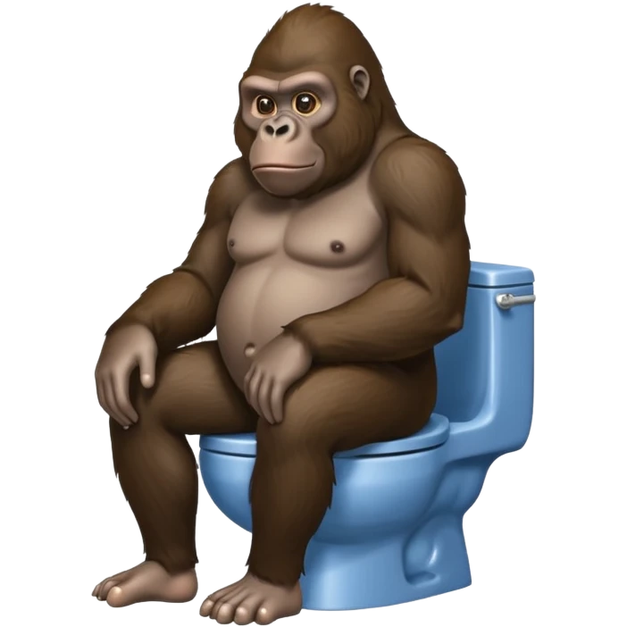 Un gorille sur les toilettes  emoji