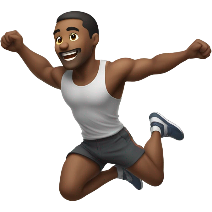 a man jumping in the air emoji