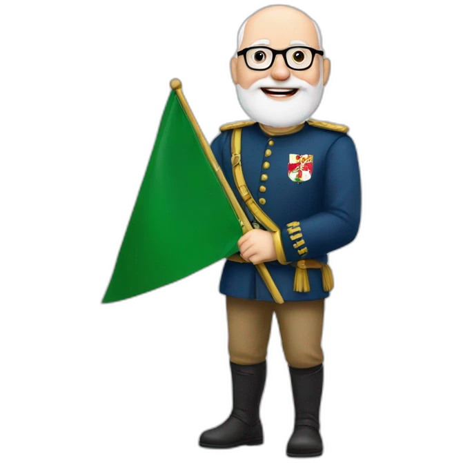 Frans Timmermans holding a flag of Lower Saxony emoji