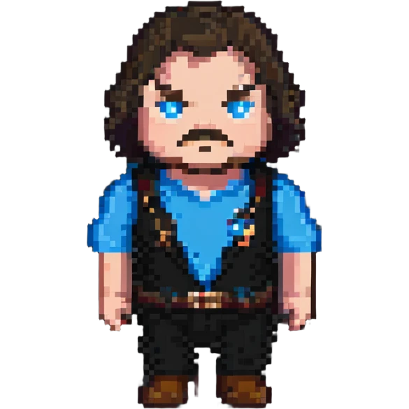 Jack Black as Steve from the Minecraft movie emoji