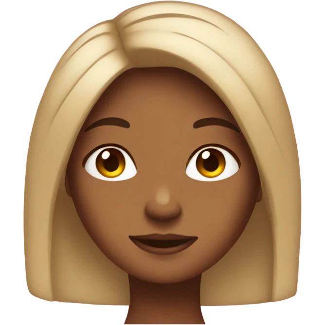 tan girl with 2c hair emoji