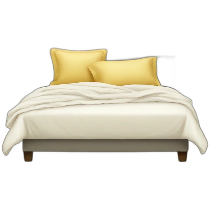 stylish bed with sheet emoji