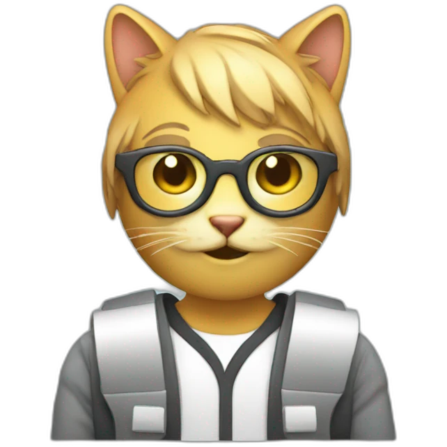 software engineer with cat face emoji