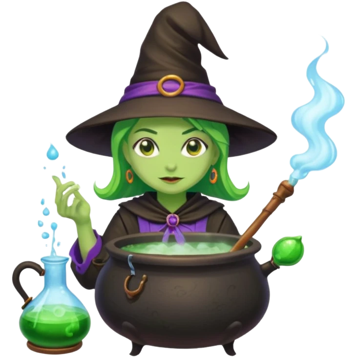 green witch cooking potion emoji