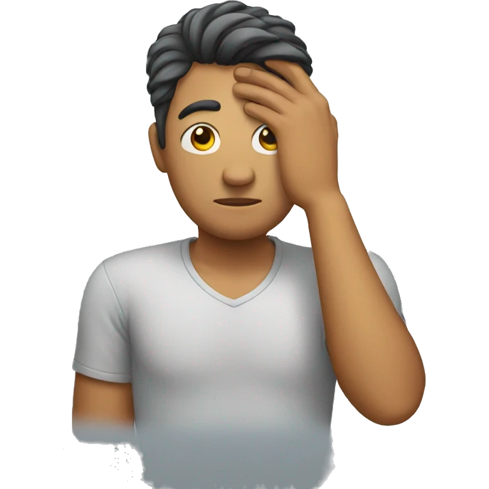 man holding his head emoji