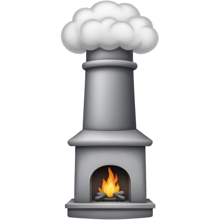a chimney with smoke emoji