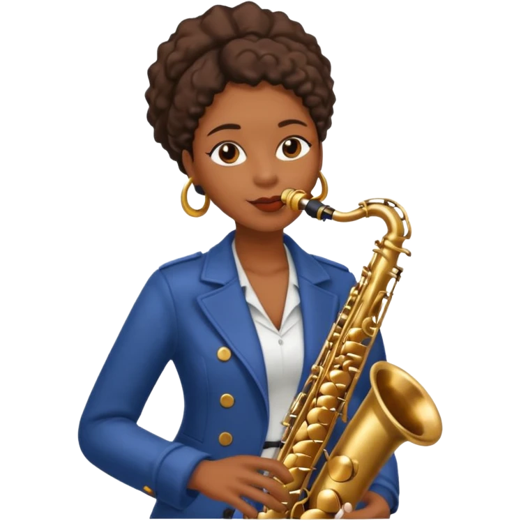 black woman Street Musician emoji