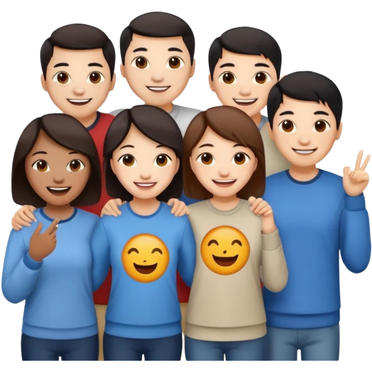 a bunch of chinese friends  emoji