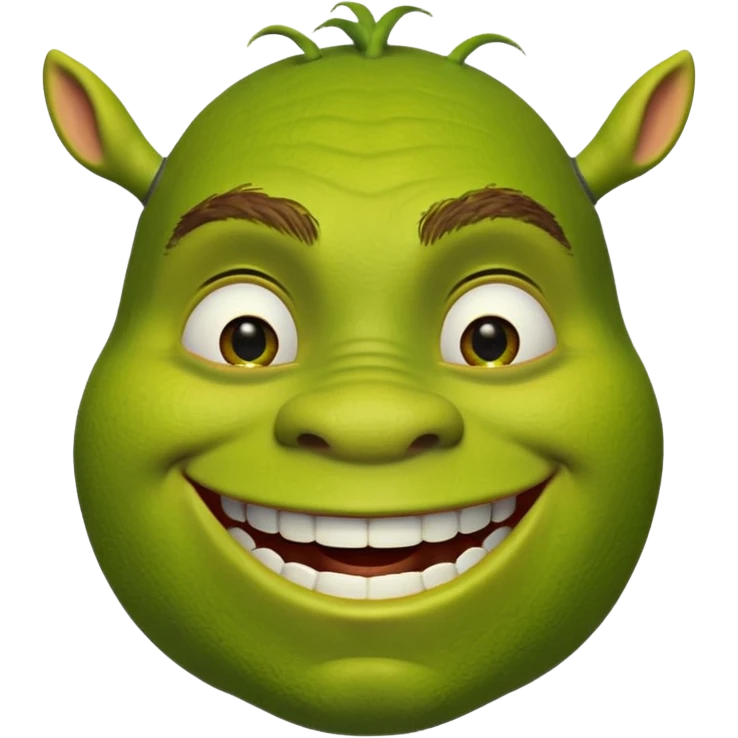 shrek face happy emoji