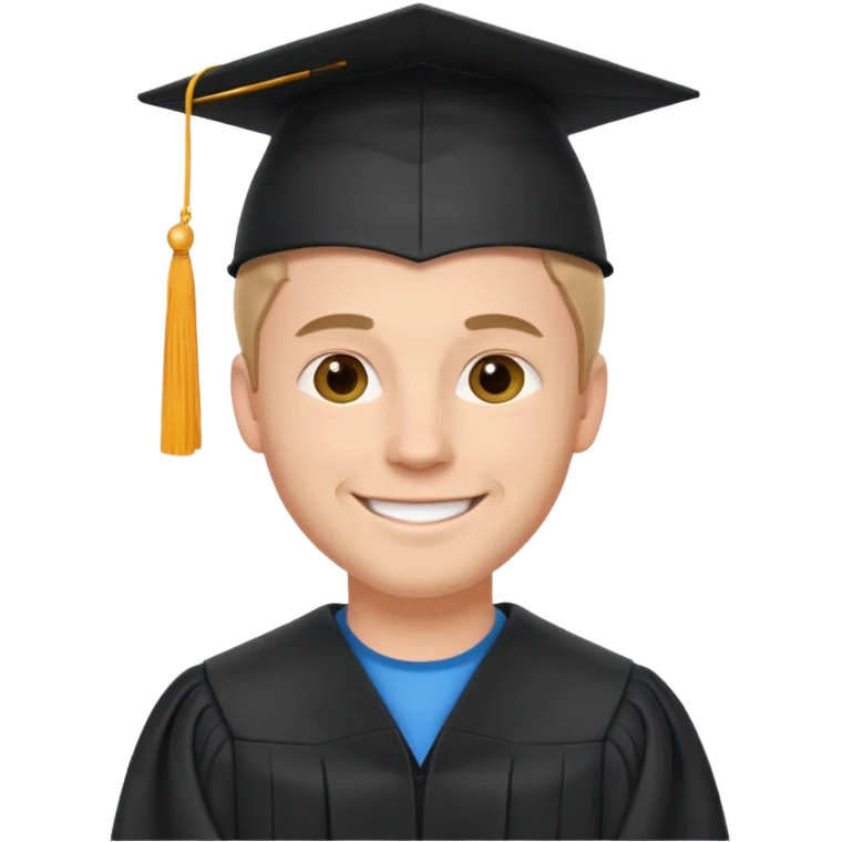 Graduating , white man, catholic emoji