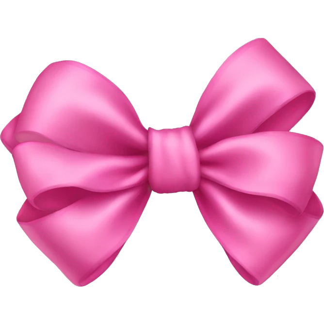 Pink baby bow emoji