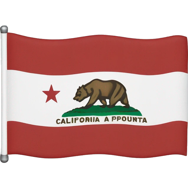 California flag but in california state shape emoji