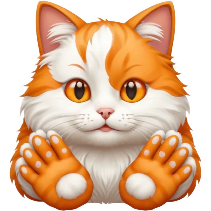 cat covering its face with its paws emoji