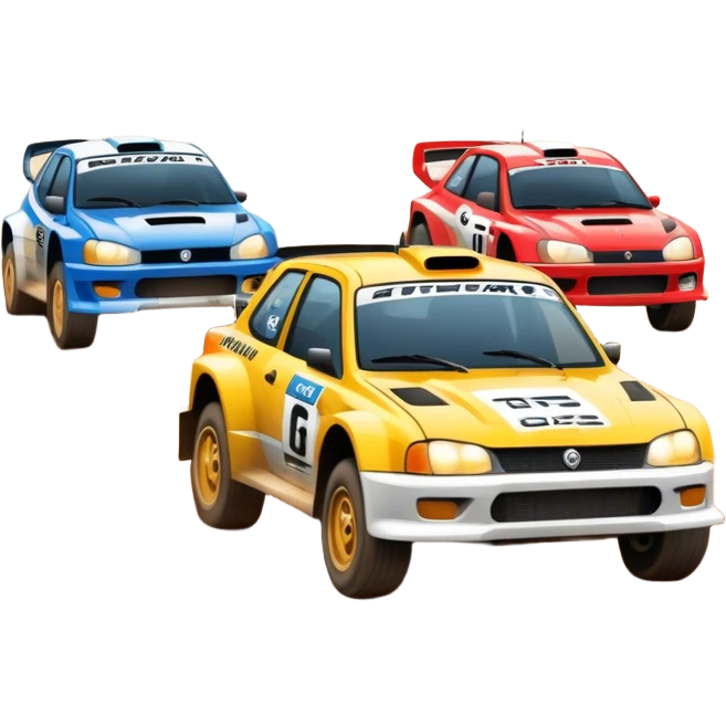 rally cars emoji