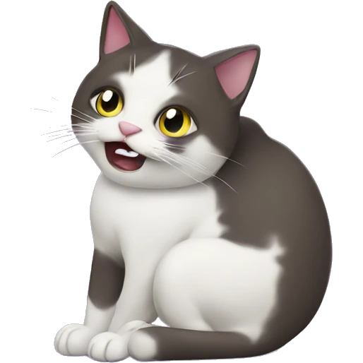 Cat eating eggplant  emoji