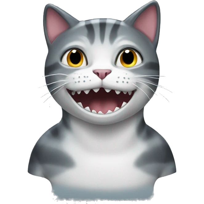 Cat in shark emoji