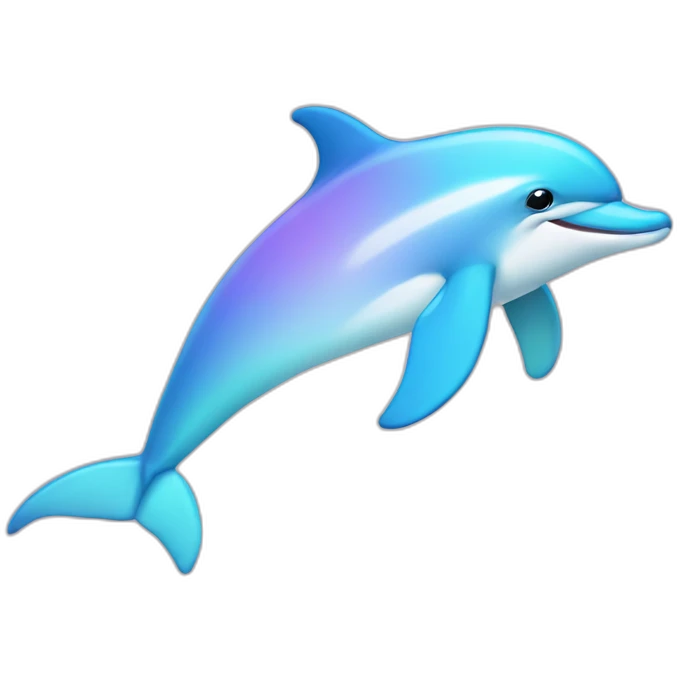 Pastel gradient hue dolphin emoji