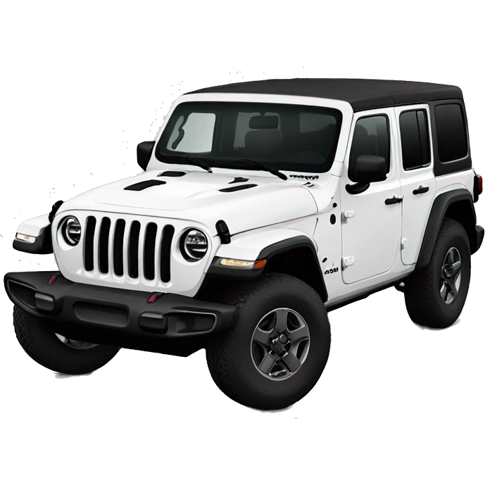 2021 white jeep wrangler 4 door emoji