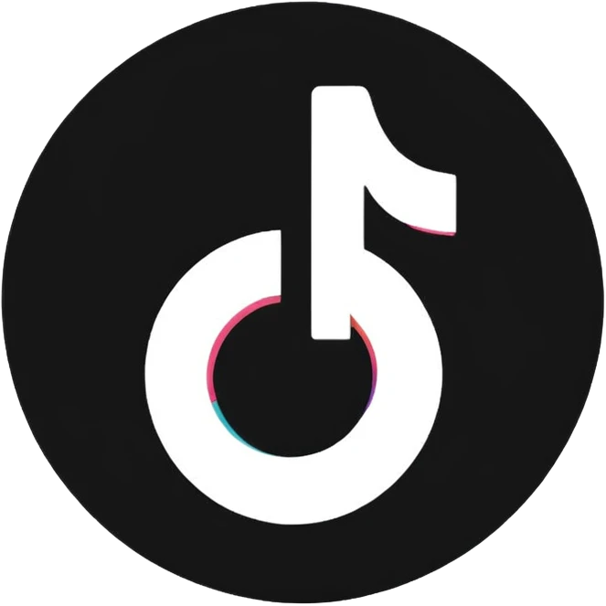 Logo tiktok noir et blanc emoji
