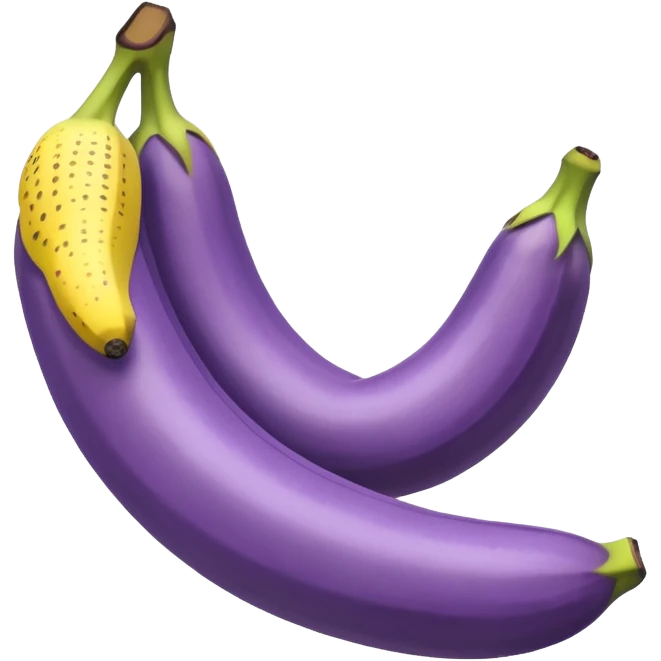 purple banana with yellow polka dots emoji