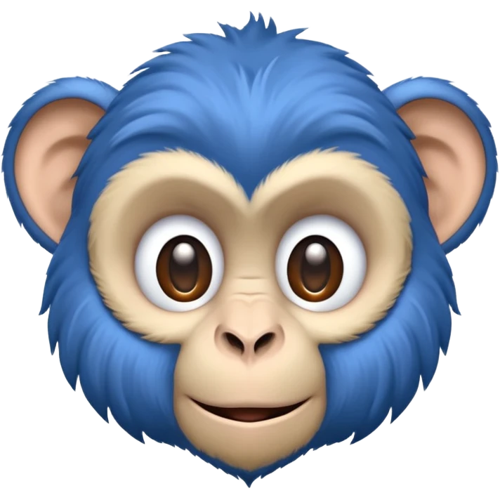 blue monkey emoji