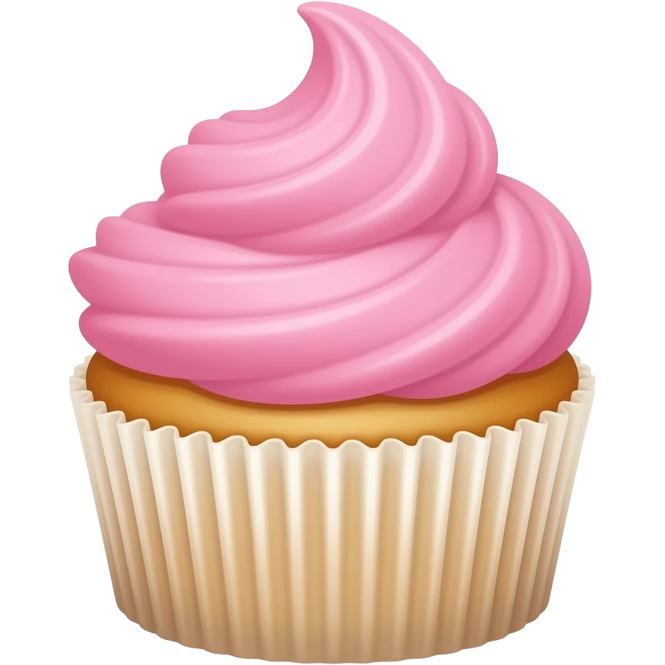 Cupcake with pink icing emoji