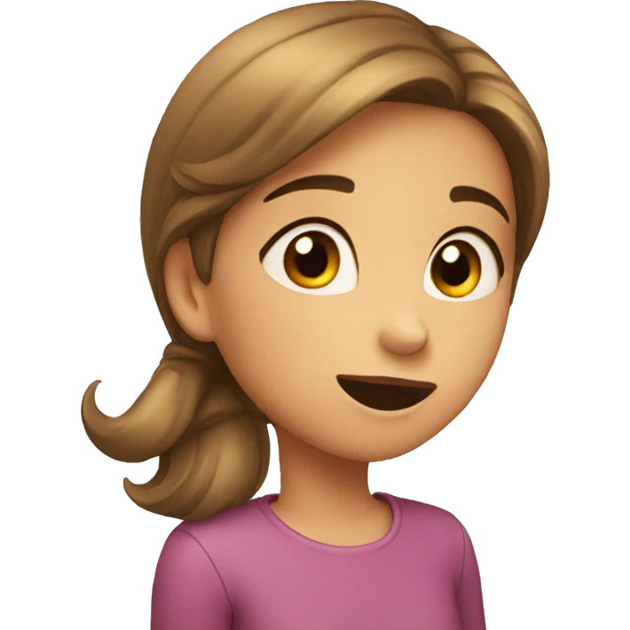 girl whispering  emoji
