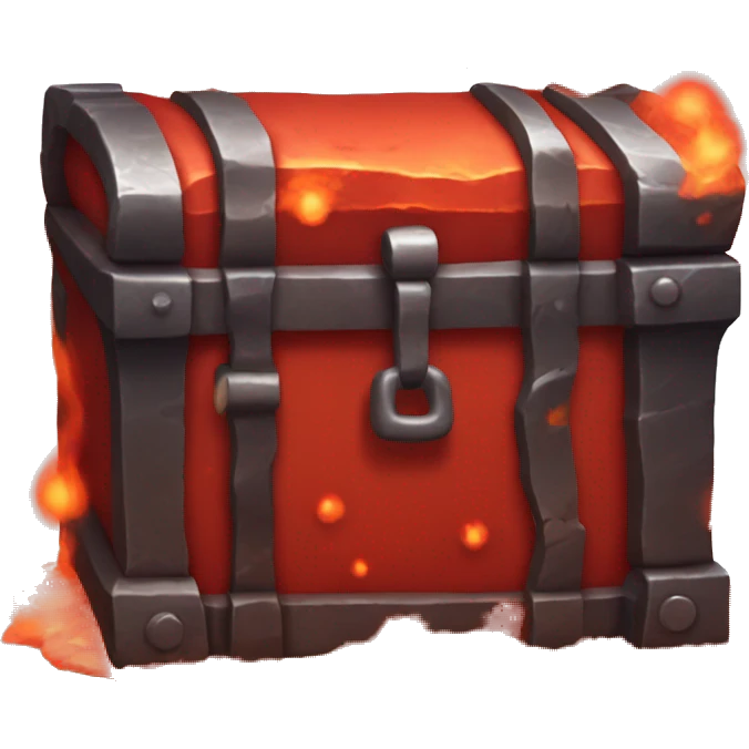 lava red chest with particule emoji