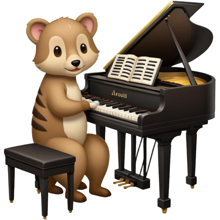 animal playing piano emoji