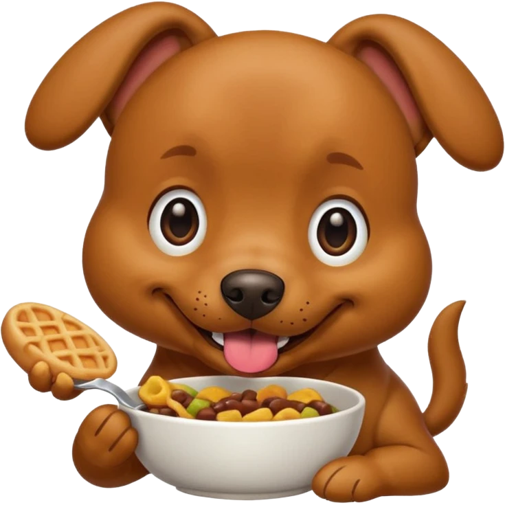dog eating emoji
