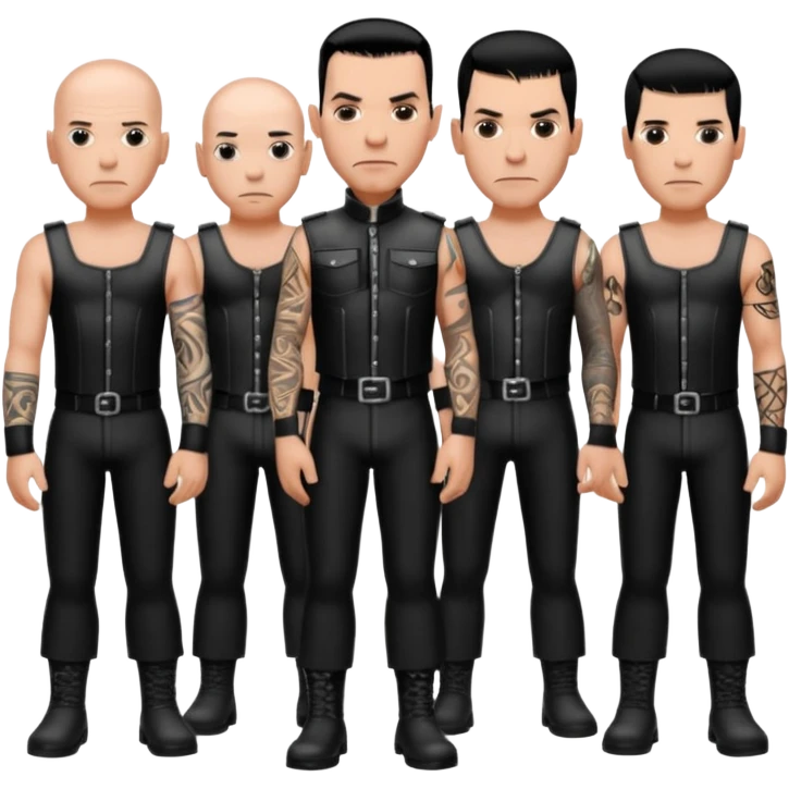 Whole rammstein band standing as a group emoji