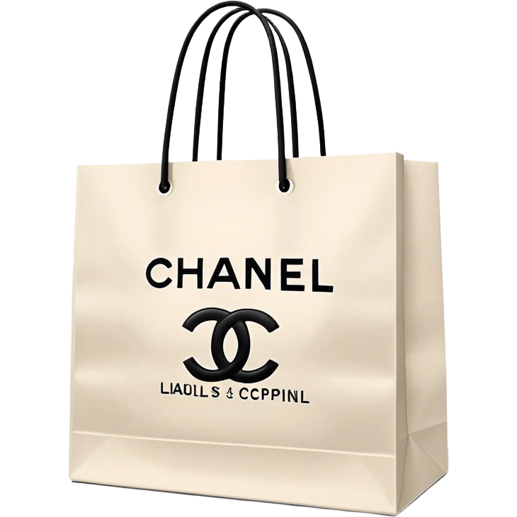 Chanel paper shopping bag emoji
