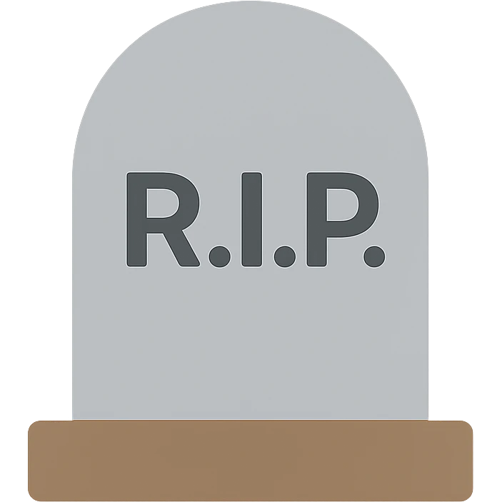 r.i.p. gravestone  emoji