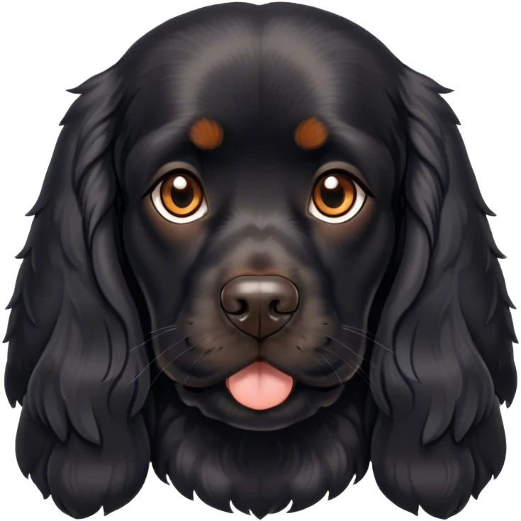 Black English Cocker Spaniel emoji