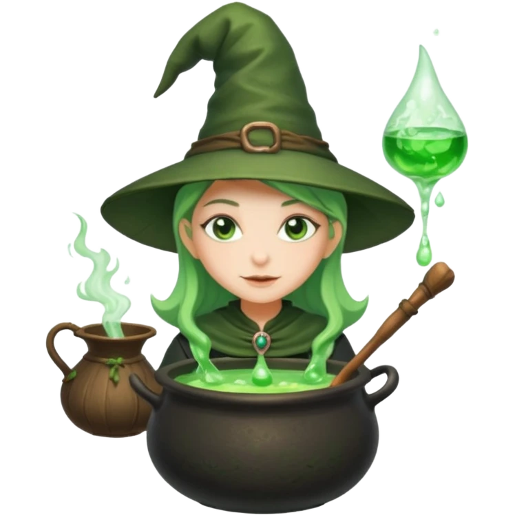 green witch cooking potion emoji