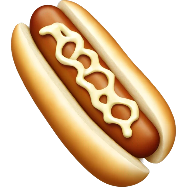 Cream cheese hot dog emoji
