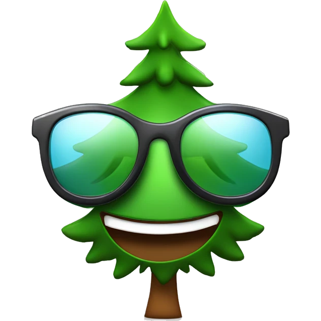 Kerstboom met een zonnebril aan het dansen emoji