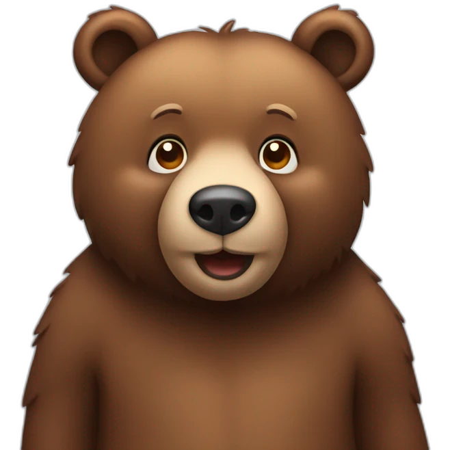 really cute brown bear emoji